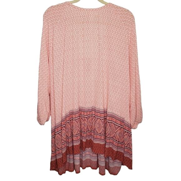 Simply Emma Tasseled Tie Scoop Neck Peasant Top 3X - Picture 3 of 9